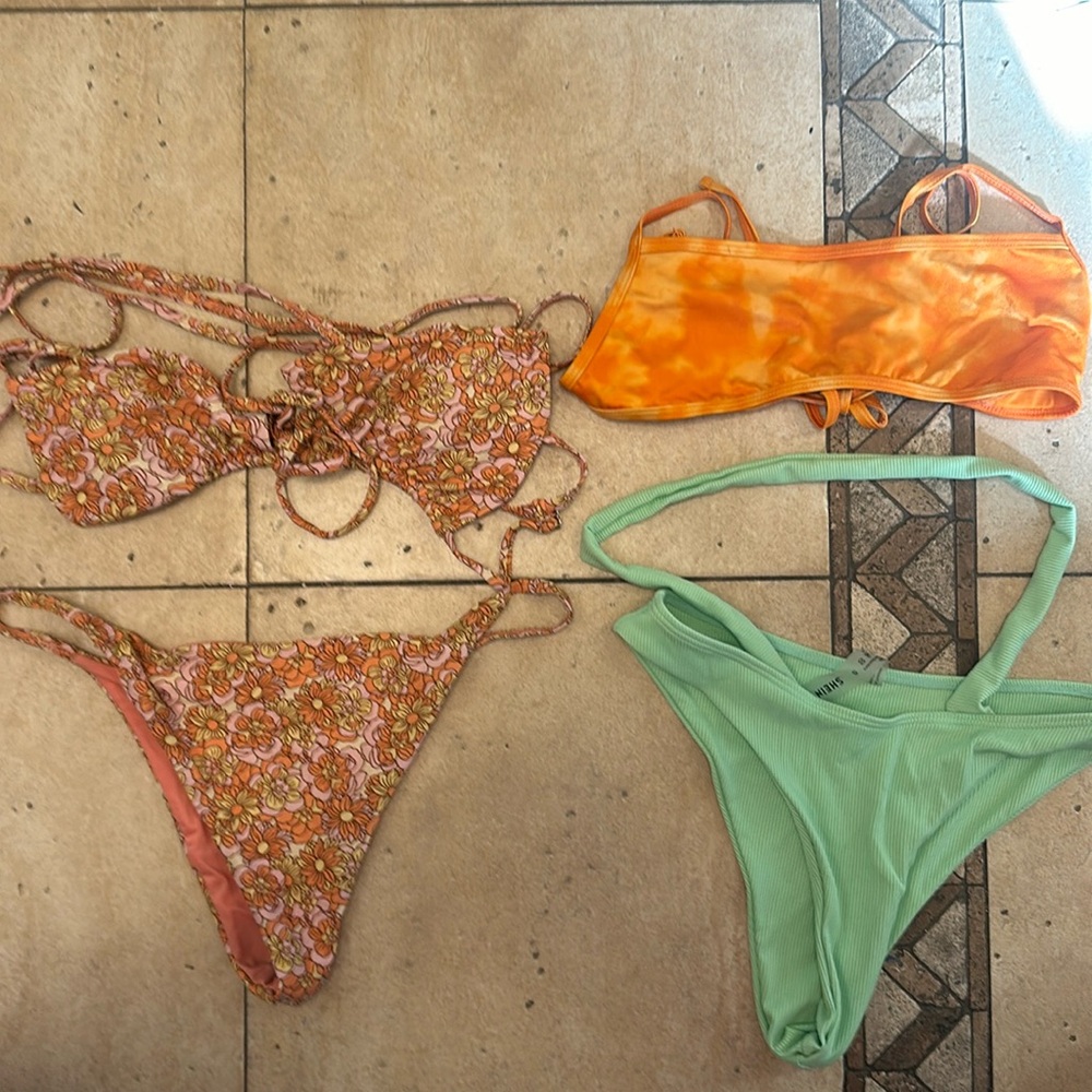 Bikini bundle size small 3 pacsun bikinis and 1 SHEIN bottom